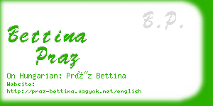 bettina praz business card